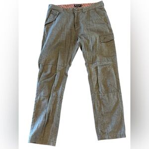 Betabrand Men's Lightweight Cargo Like Dark Tan Pants Size 34